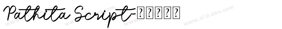 Pathita Script字体转换